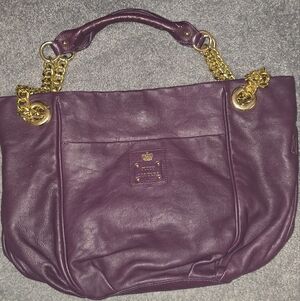 🍂🍁Y2K VNTG JUICY COUTURE LEATHER TOTE BAG